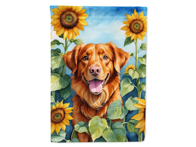 Caroline's Treasures DAC6128GF Nova Scotia Duck Toller in Sunflowers Garden Flag Mailbox Flag Decorative Yard Flag Banner Outside Patio Artwork...