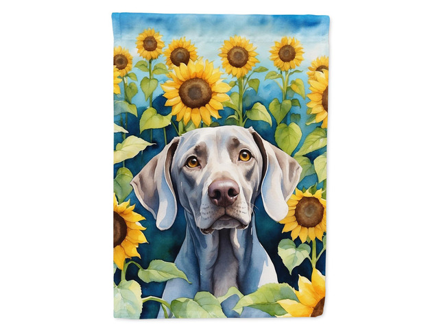 Caroline's Treasures DAC6170GF Weimaraner in Sunflowers Garden Flag Mailbox Flag Decorative Yard Flag Banner Outside Patio Artwork Yard Flower...