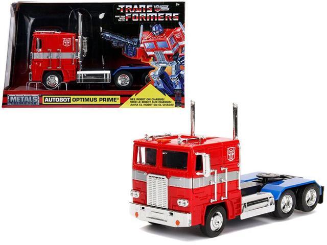 G1 Autobot Optimus Prime Truck Red w/Robot on Chassis from 'Transformers' TV Series 'Hollywood Rides' 1/24 Diecast Model by Jada