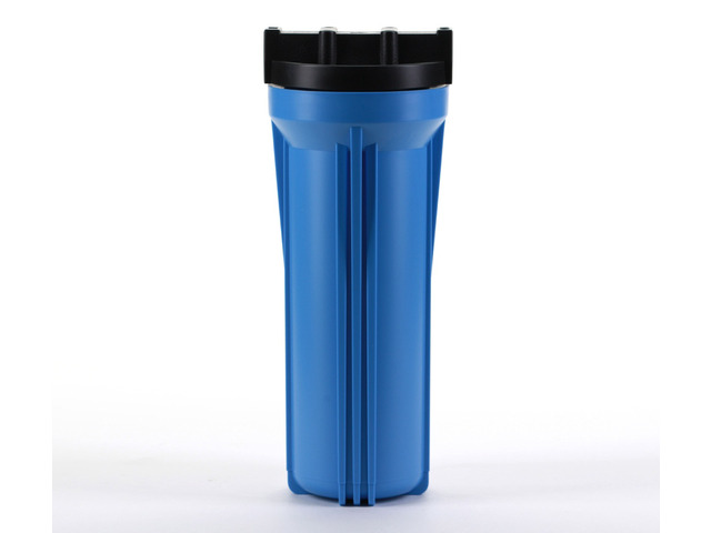 Hydronix HF3-10BLBK34, 10' Blue Housing with Black Rib Cap For RO & Filtration Systems, 3/4' Ports
