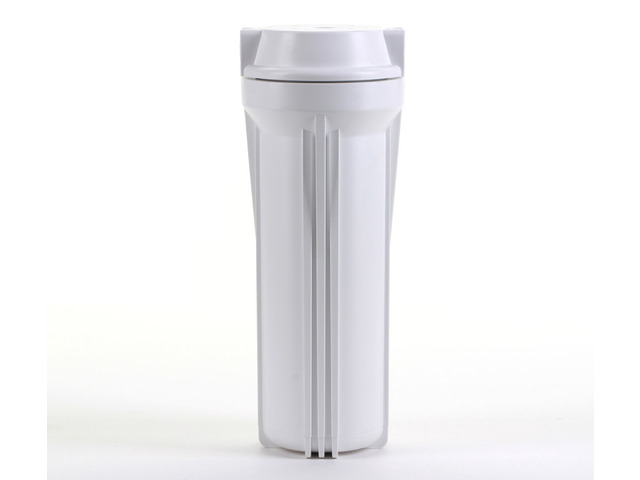 Hydronix HF2-10WHWH12, 10' White Housing with White Flat Cap For RO & Filtration Systems, 1/2' Ports