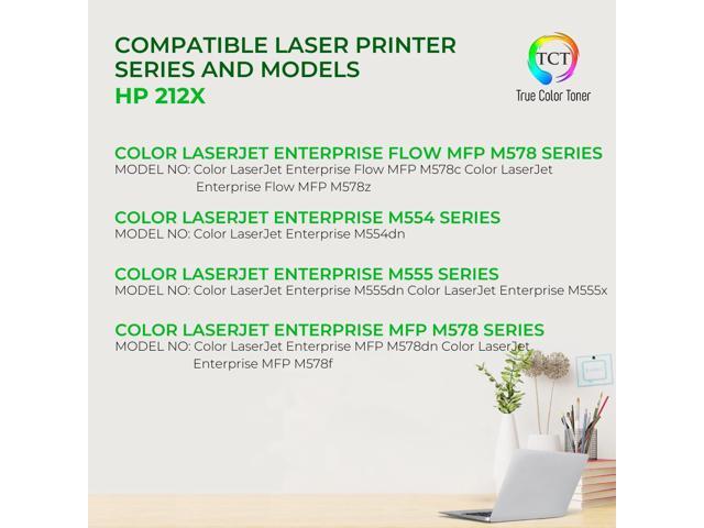 TCT 212X Yellow TAA Compliant Toner Cartridge - Premium Compatible Replacement for HP 212X W2122X High Yield Works With HP Color LaserJet...