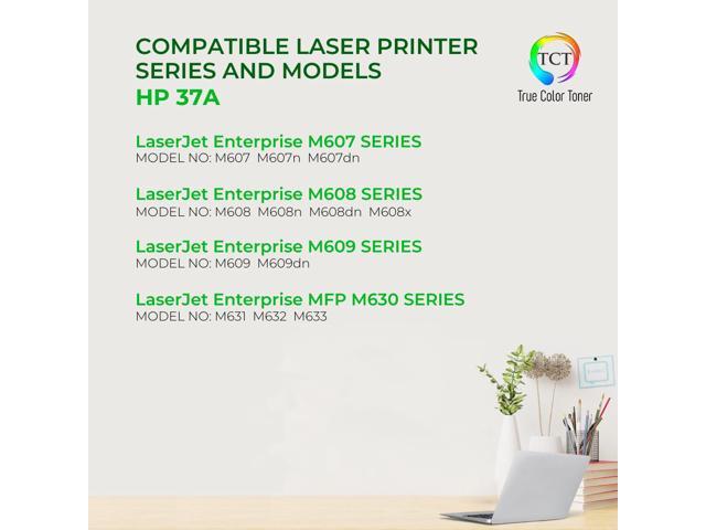 TCT 37A TAA Compliant Toner Cartridge - Premium Compatible Replacement for HP 37A CF237A Black Works With HP LaserJet Enterprise M607 M607n M607dn...