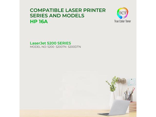 TCT 16A TAA Compliant Toner Cartridge - Premium Compatible Replacement for HP 16A Q7516A Black Works With HP Laserjet 5200 5200N 5200DTN 5200TN...