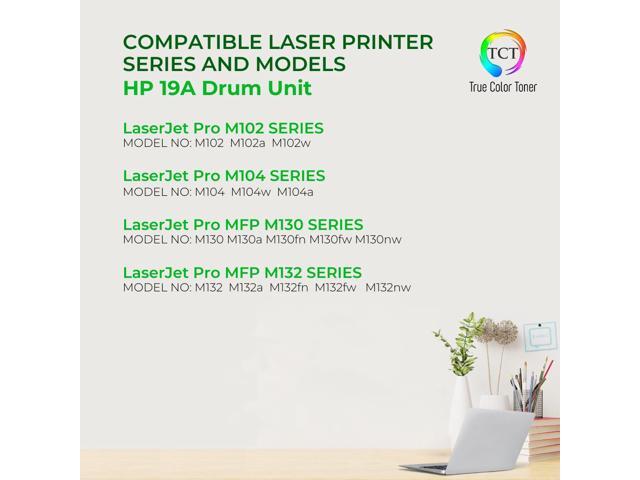 True Color Toner 19A Drum Unit - Premium Compatible Replacement for HP 19A CF219A Black Works With HP LaserJet Pro MFP M130NW M130FW M130A M132NW...