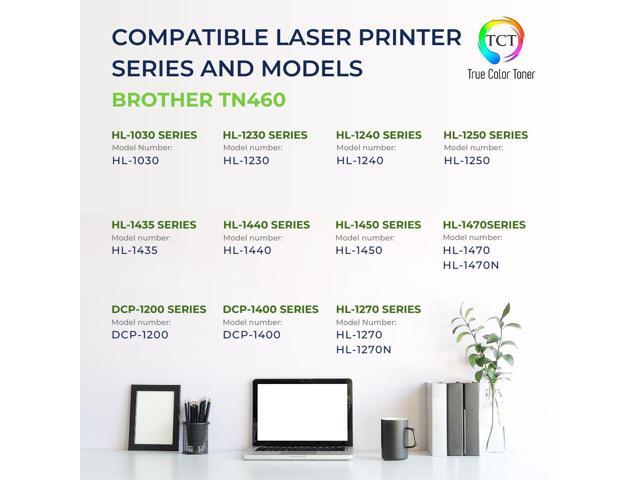 True Color Toner TN460 Toner Cartridge 2 Pack and DR400 Drum Unit - Premium Compatible Replacements for Brother DCP-1200 1400 HL-1230 1270N...