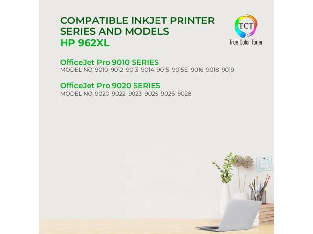 TCT 962XL Black Ink Cartridge 2 Pack - Premium Compatible Replacement for HP 962XL 3JA03AN Black High Yield Works With HP OfficeJet 9012 OfficeJet...
