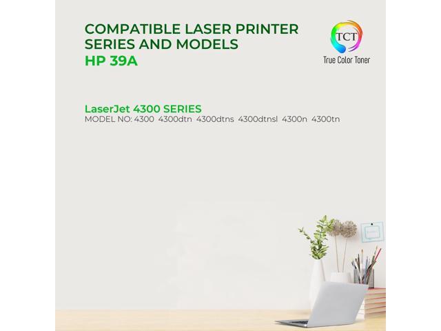 True Color Toner 39A Toner Cartridge 2 Pack - Premium Compatible Replacement for HP 39A Q1339A Black Works With HP LaserJet 4300 4300DTN 4300DTNS...