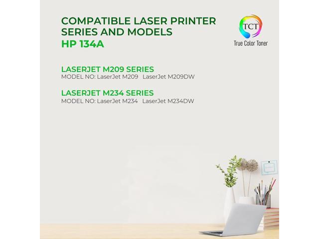 True Color Toner 134A Toner Cartridge 2 Pack - Premium Compatible Replacement for HP 134A W1340A Black Works With HP Laserjet M209 M209dw MFP M234...