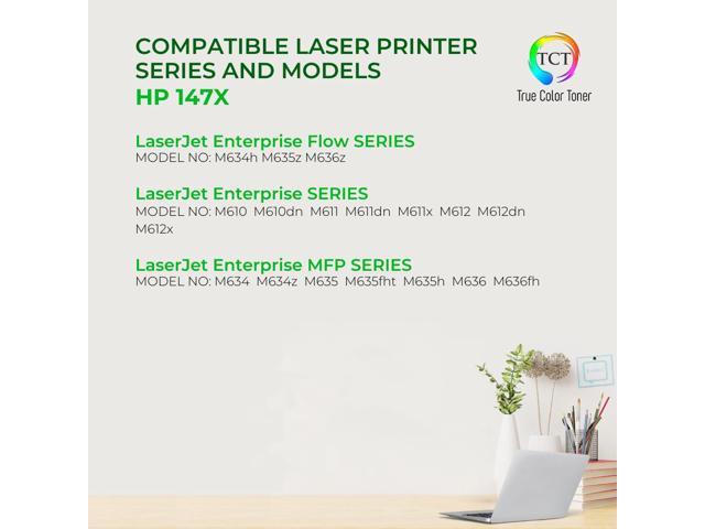 True Color Toner 147X Toner Cartridge 2 Pack - Premium Compatible Replacement for HP 147X W1470X Black High Yield Works With HP LaserJet Enterprise...