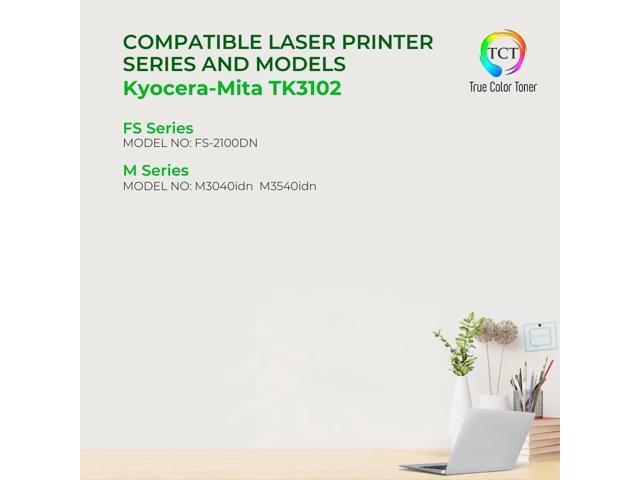 True Color Toner TK3102 Toner Cartridge - Premium Compatible Replacement for Kyocera-Mita TK-3102 TK3102 Black Works With Kyocera-Mita Ecosys FS...