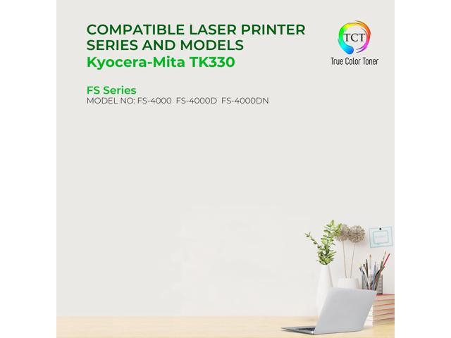 True Color Toner TK330 Toner Cartridge - Premium Compatible Replacement for Kyocera-Mita TK-330 TK-332 TK330 TK332 Black Works With Kyocera-Mita FS...