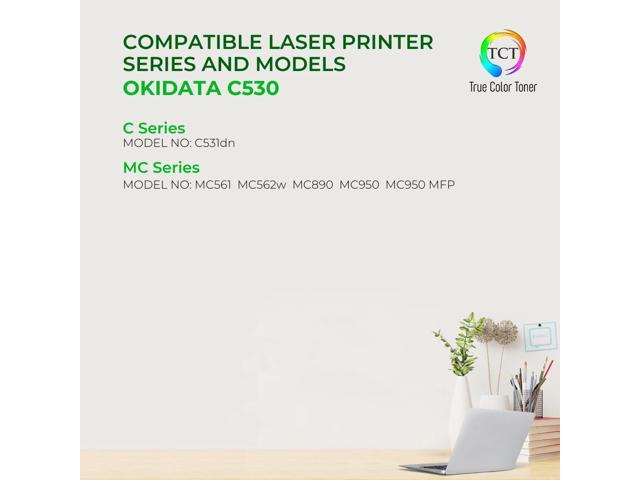 True Color Toner C530 Toner Cartridge 4 Pack - Premium Compatible Replacement for Okidata 44469802 44469721 44469720 44469719 Works With Okidata...