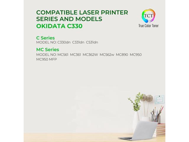True Color Toner C330 Black Toner Cartridge - Premium Compatible Replacement for Okidata C330 44469801 Black Works With Okidata C310DN C330DN...