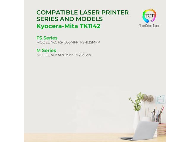 True Color Toner TK1142 Toner Cartridge - Premium Compatible Replacement for Kyocera-Mita TK-1142 TK1142 Black Works With Kyocera-Mita FS 1035 1135...