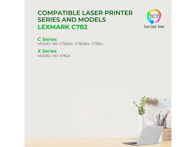 True Color Toner Premium Compatible Toner Cartridge Replacement for Lexmark C782 C782X2KG C782X2CG C782X2MG C782X2YG Extra High Yield Works With...