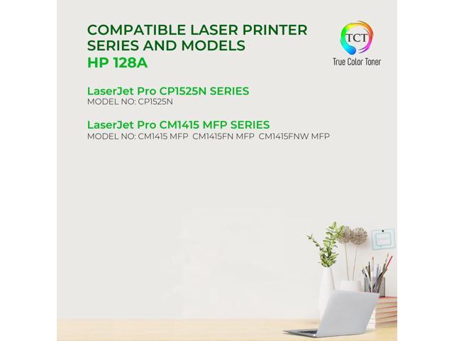 True Color Toner 128A Toner Cartridge 5 Pack - Premium Compatible Replacement for HP 128A CE320A CE321A CE322A CE323A Works With HP LaserJet Pro...