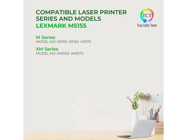True Color Toner Premium Compatible Toner Cartridge Replacement for Lexmark 24B6015 Black High Yield Works With Lexmark M5155 M5163 M5170 XM5163...