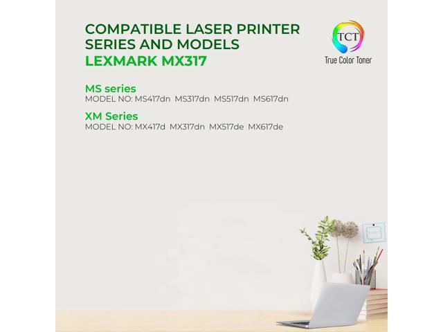 TCT Premium Compatible Toner Cartridge Replacement for Lexmark MX317 51B1000 Black Works With Lexmark MS317XX MS417XX MS517XX MS617XX MX317XX...