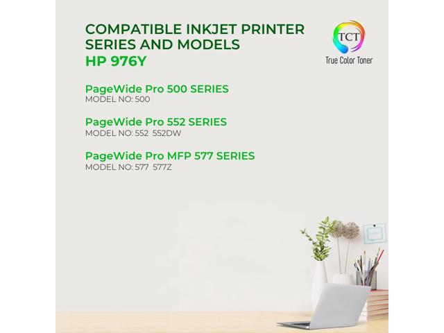 True Color Toner 976Y Ink Cartridge 4 Pack - Premium Compatible Replacement for HP 976Y Extra High Yield Works With HP Pagewide Pro 552 577