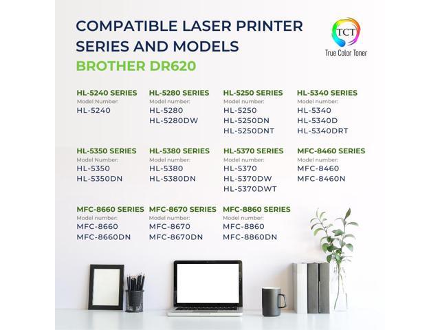 True Color Toner DR620 Drum Unit - Premium Compatible Replacement for Brother DR-620 DR620 Works With Brother DCP-8080DN 8085DN HL-5350DNLT 5340D...