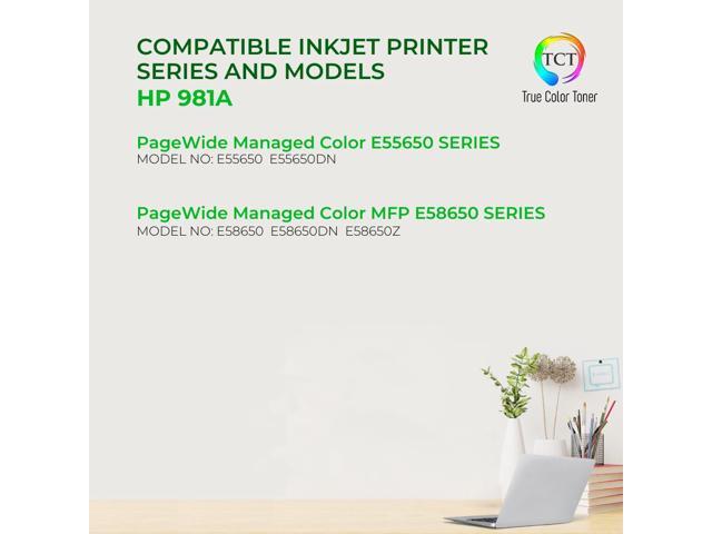 TCT 981A Yellow Ink Cartridge - Premium Compatible Replacement for HP 981A J3M70A Yellow Works With HP PageWide Enterprise Color 556dn 556xh MFP...
