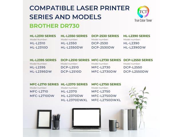 True Color Toner DR730 Drum Unit 2 Pack - Premium Compatible Replacement for Brother DR-730 DR730 Works With Brother MFC-L2750DW L2750DWXL...