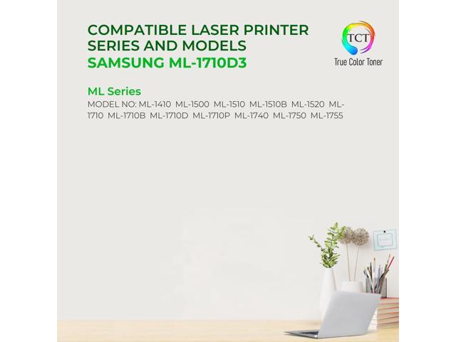 True Color Toner 1710D3 Toner Cartridge 2 Pack - Premium Compatible Replacement for Samsung ML-1710D3 Black Works With Samsung ML-1410 1500 1510...