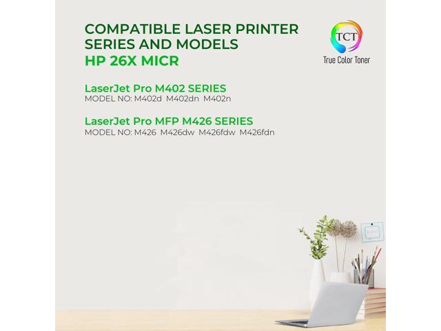 True Color Toner 26X MICR Toner Cartridge - Premium Compatible Replacement for HP 26X CF226X MICR High Yield Black Works With HP LaserJet Pro M402...