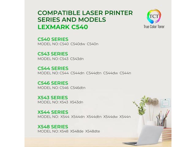 True Color Toner Premium Compatible Toner Cartridge Replacement for Lexmark C540 C540H2KG Black Works With Lexmark C540N C546DTN X543DN X548DTE