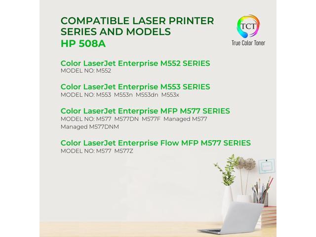 True Color Toner 508A Toner Cartridge 4 Pack - Premium Compatible Replacement for HP 508A CF360A CF361A CF362A CF363A Works With HP LaserJet...