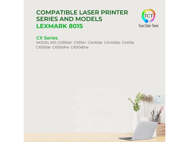 TCT Premium Compatible Toner Cartridge Replacement for Lexmark 801S 80C1SC0 Cyan High Yield Works With Lexmark CX310dn CX310n CX410de CX410e...