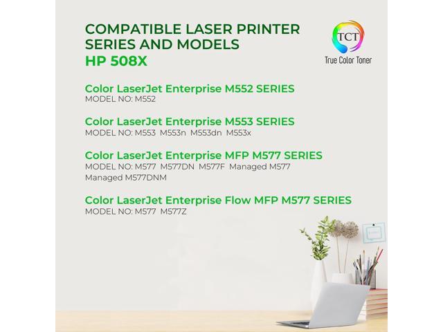 True Color Toner 508X Toner Cartridge 5 Pack - Premium Compatible Replacement for HP 508X High Yield Works With HP LaserJet M552 M553dh