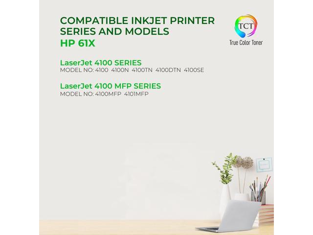 True Color Toner 61X Toner Cartridge 2 Pack - Premium Compatible Replacement for HP 61X C8061X Black High Yield Works With HP LaserJet 4100MFP...