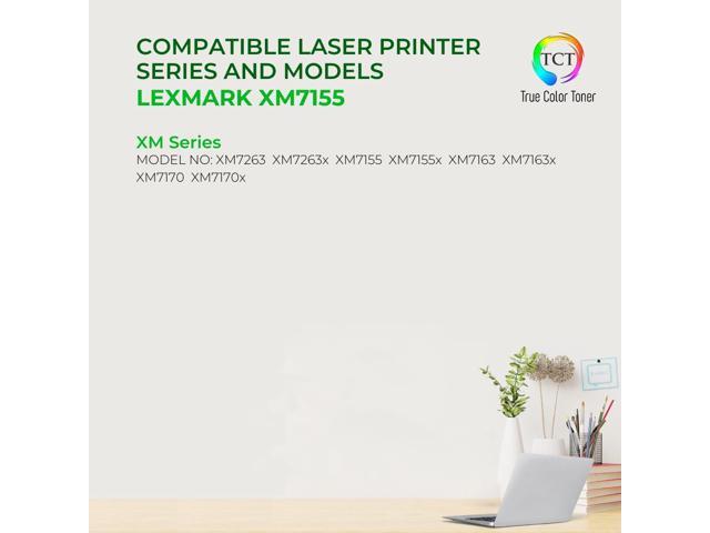 True Color Toner Premium Compatible Toner Cartridge Replacement for Lexmark 24B6020 Black High Yield Works With Lexmark 24B6020 XM7155 M7163 M7170