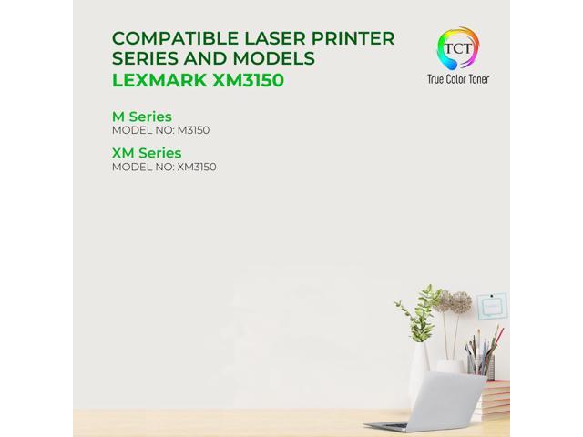 True Color Toner Premium Compatible Toner Cartridge Replacement for Lexmark 24B6186 Black Extra High Yield Works With Lexmark M3150 XM3150
