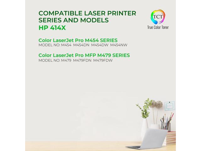 True Color Toner 414X Toner Cartridge 4 Pack - Premium Compatible Replacement for HP 414X W2020X W2021X W2022X W2023X High Yield Works With HP...