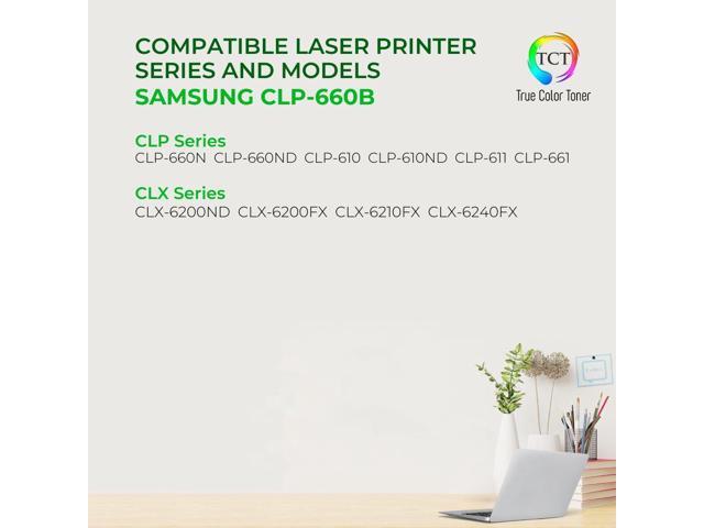 True Color Toner 660B Black Toner Cartridge 2 Pack - Premium Compatible Replacement for Samsung CLP-660B CLP-K660B Black Works With Samsung...