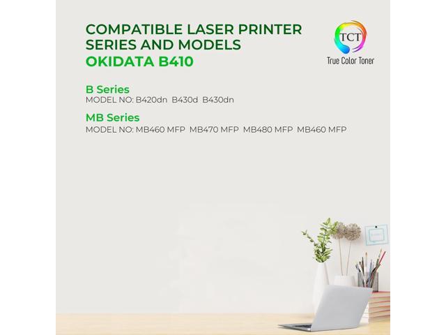 True Color Toner B410 Drum Unit - Premium Compatible Replacement for Okidata 43979001 Works With Okidata B410 B430 B440 MB460 MB470 MB480