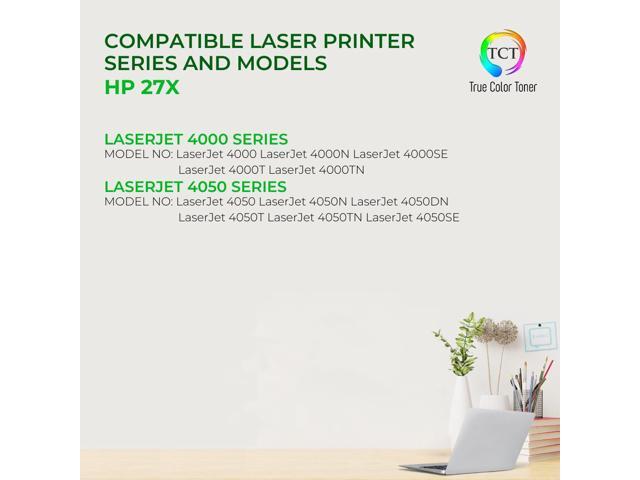 True Color Toner 27X Toner Cartridge - Premium Compatible Replacement for HP 27X C4127X Black High Yield Works With HP LaserJet 4000 4000N 4000SE...