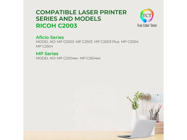 True Color Toner C2003 Toner Cartridge 4 Pack - Premium Compatible Replacement for Ricoh Aficio 841918 841921 841920 841919 Works With Ricoh Aficio...