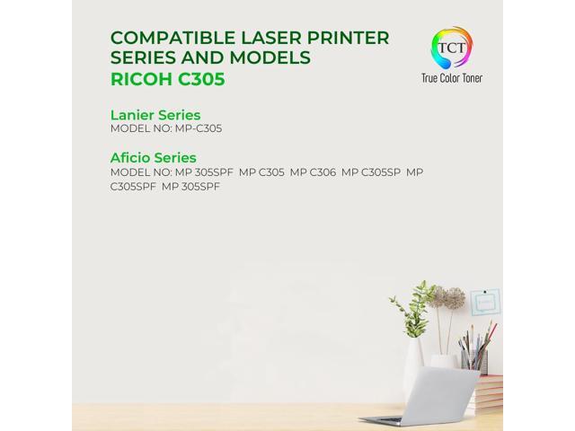 True Color Toner C305 Toner Cartridge 4 Pack - Premium Compatible Replacement for Ricoh Aficio MP C305SPF