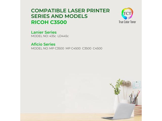 True Color Toner C3500 Yellow Toner Cartridge - Premium Compatible Replacement for Ricoh Aficio C3500 888605 / 841343 Yellow Works With Ricoh...