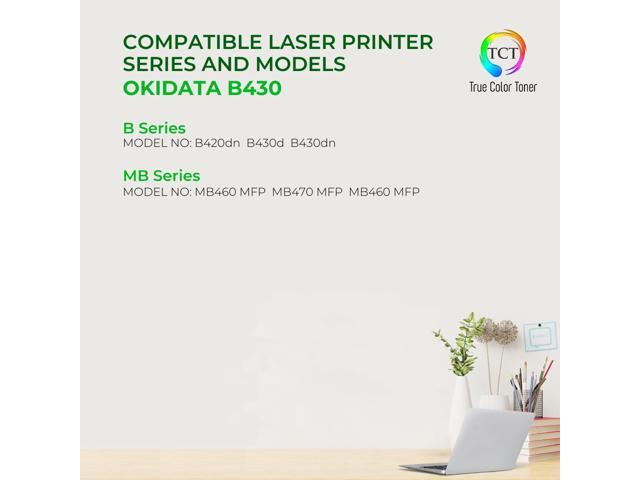 True Color Toner B430 Toner Cartridge 2 Pack - Premium Compatible Replacement for Okidata B430 43979201 Black Works With Okidata B420 B430 B440...