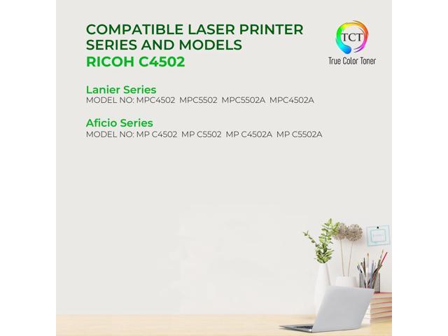 True Color Toner C4502 Black Toner Cartridge - Premium Compatible Replacement for Ricoh Aficio C4502 841751 Black Works With Ricoh Aficio MP C4502...