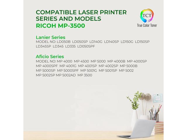 True Color Toner MP-3500 Toner Cartridge - Premium Compatible Replacement for Ricoh Aficio MP-3500 884922 8400040 841346 Black Toner Cartridge...