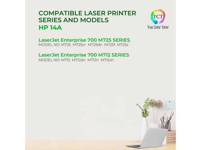 True Color Toner 14A Toner Cartridge 2 Pack - Premium Compatible Replacement for HP 14A CF214A Black Works With HP LaserJet Enterprise 700 M712DN...