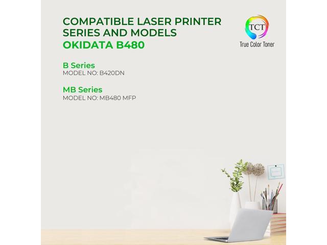True Color Toner B480 Toner Cartridge - Premium Compatible Replacement for Okidata 43979215 Black Works With Okiadata B420 B420DN MB480 MB480 MFP