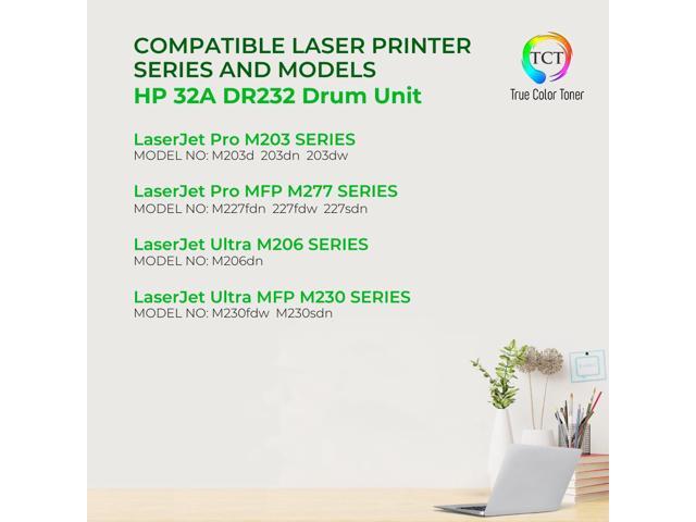 True Color Toner 32A Drum Unit - Premium Compatible Replacement for HP 32A DR232A Black Works With HP LaserJet Pro M203d M203dn M203dw MFP M227fdn...