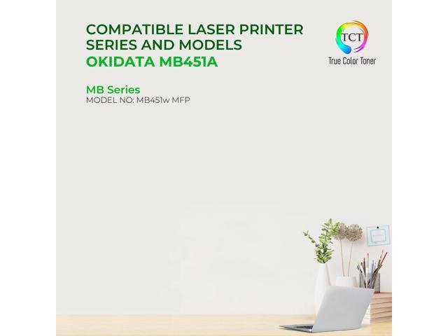 TCT B451A Toner Cartridge - Premium Compatible Replacement for Okidata 44992405 Black Works With Okidata MB451 MB451w MB451w MFP